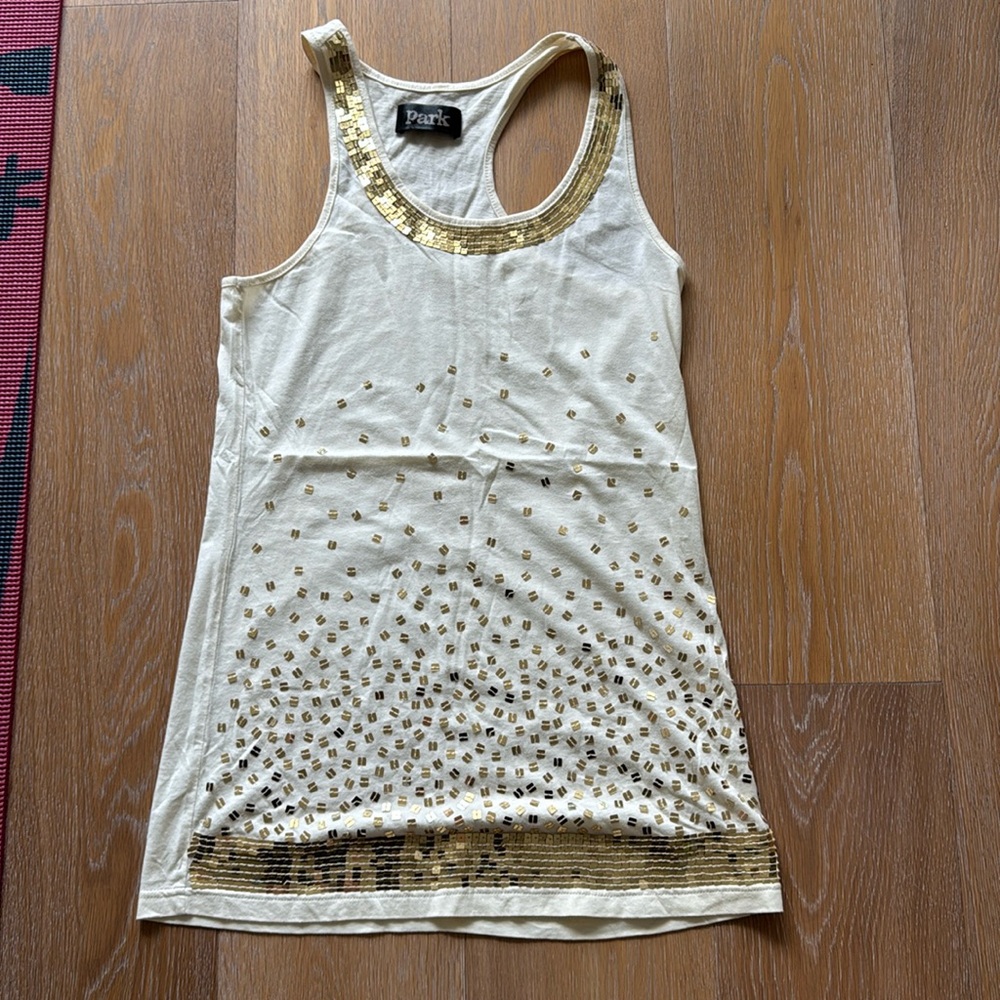 Park gold sequined top or short dress